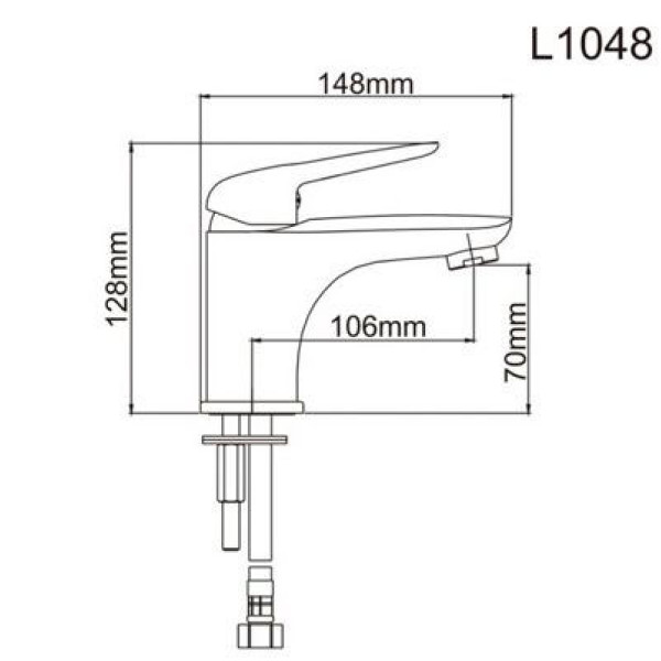 Смеситель для раковины Ledeme картридж д.35мм (L1048)