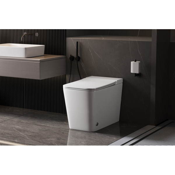 Унитаз напольный ABBER Rechteck белый с импульсным смывом (AC1213P)