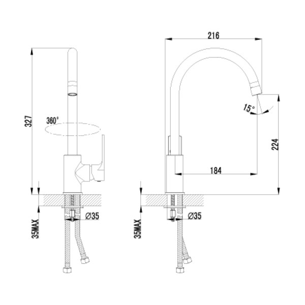 Смеситель для кухни Lemark Grace (LM1505C) Смеситель для кухни Lemark Grace (LM1505C)