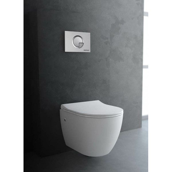 Комплект инсталляция с унитазом Berges Novum c с кнопкой D5 Soft Touch черная, унитаз OKUS, сиденье Toma Slim SO (043274)