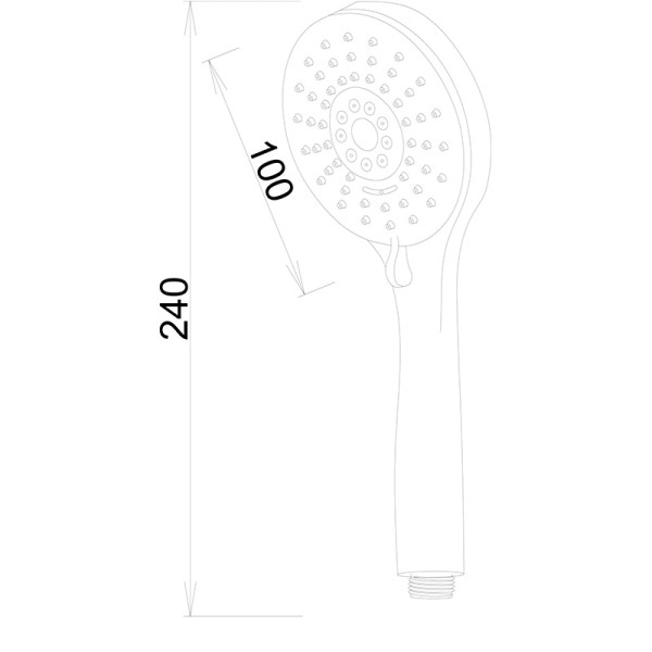 Душевая лейка Melodia 3 функции d100 хром (MKP26301)