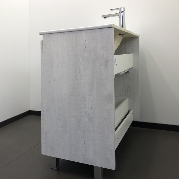 Тумба напольная Comforty Сочи 910x875x465 белый глянцевый с раковиной (00-00001430)