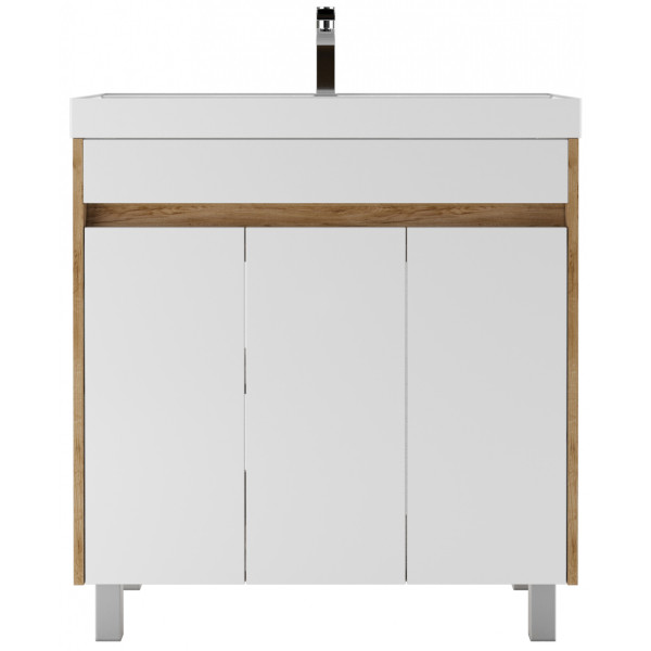 Тумба напольная Classica 80 Karlo без ящика и корзиной для белья Дуб Вотан Домино (DK5304T)