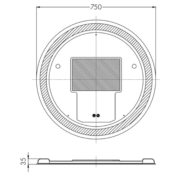 Зеркало Aquaton Анелло 75 (1A260702AK010)
