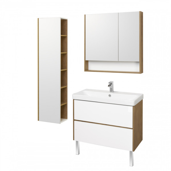 Тумба подвесная Aquaton Сканди 882x427x591 белый, дуб рустикальный (1.A251.9.01S.DZ9.0) Тумба подвесная Aquaton Сканди 882x427x591 белый, дуб рустикальный (1.A251.9.01S.DZ9.0)