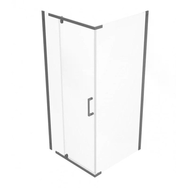 Душевой уголок Triton Терра-графит 90x90  стекло прозрачное, профиль графит (DK435)