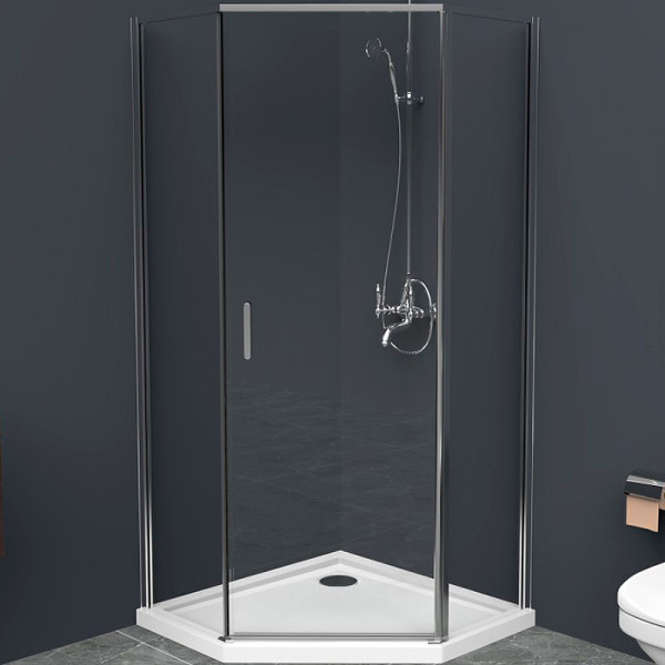Душевой уголок BelBagno Uno-195 90x90x195 стекло прозрачное, профиль хром (UNO-195-P-1-90-C-Cr)