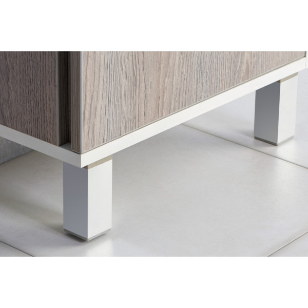 Тумба напольная Aquaton Эмма 448x245x625 белый, дуб наварра (1.A221.6.01E.AD8.0)