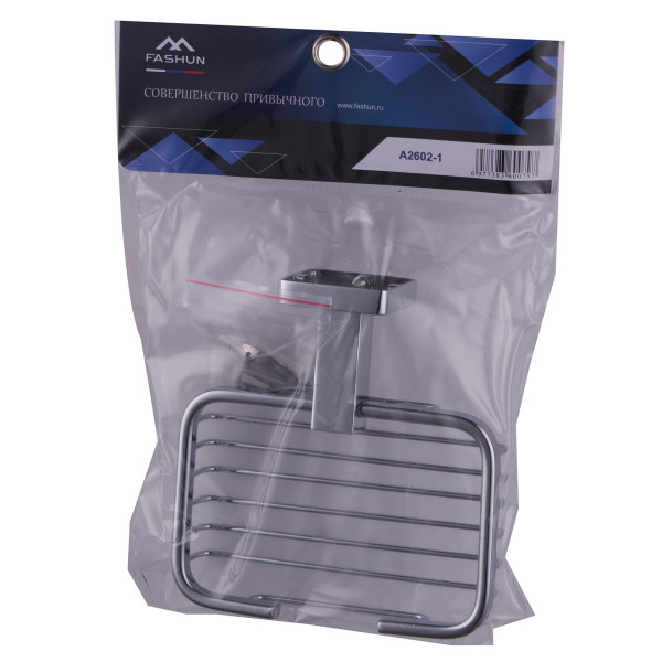 Мыльница Fashun решётчатая L=117 мм H=130 мм цинк. сплав+нерж. сталь хром (A2602-1)