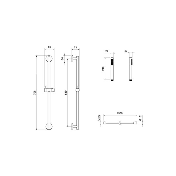 Комплект смесителей Aquatek Европа 3 в 1 AQ1310CR+AQ1360CR+AQ2012CR хром (AQ1331CR)