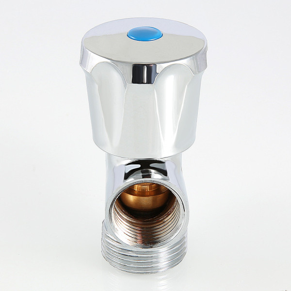 Кран проходной 1/2"х3/4"х1/2" ВН вентильный Valtec (хром) VT.255.N.04 Кран проходной 1/2"х3/4"х1/2" ВН вентильный Valtec (хром) VT.255.N.04