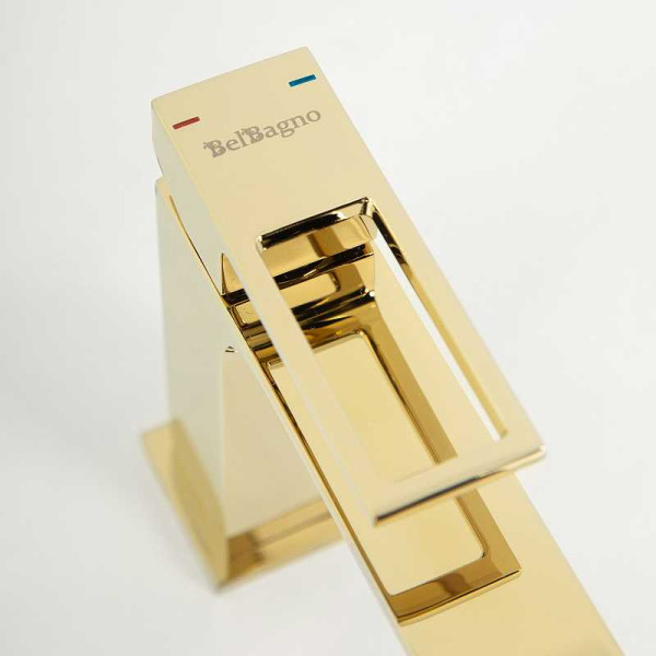 Смеситель для раковины Belbagno Luce золотой (LUC-LVM-ORO) Смеситель для раковины Belbagno Luce золотой (LUC-LVM-ORO)