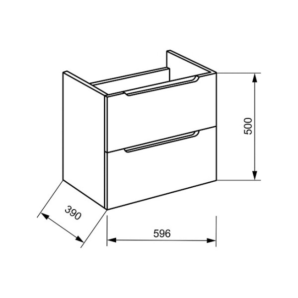 Тумба подвесная BelBagno Etna 39 60 см Bianco Lucido (Etna39-600/390-2C-SO-BL-P)