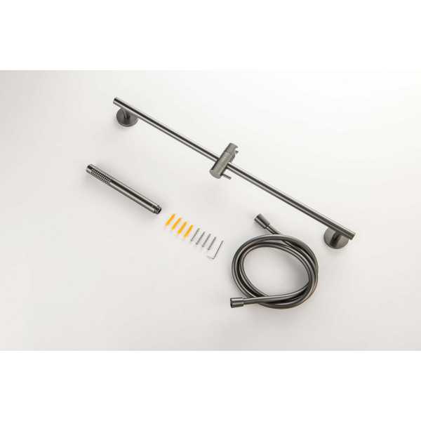 Душевой гарнитур Aquatek 1jet 65 см шлифованный черный хром (AQ2012BGM)