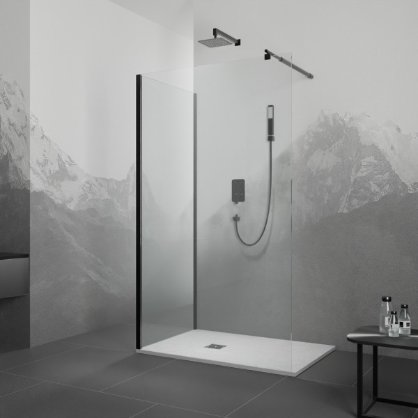 Душевой уголок RGW WA-005B (WA-002B+Z-050-2B) 900x900 стекло прозрачное, профиль черный (35100599-14)