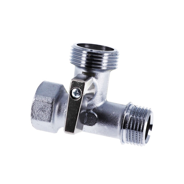 Кран проходной GF 1/2"x3/4"x1/2" для стиральной машины (1400L9C040504A) Кран проходной GF 1/2"x3/4"x1/2" для стиральной машины (1400L9C040504A)