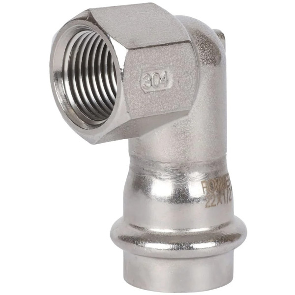 Переход угловой 22х1/2"В Rommer из нержавеющей стали (пресс) (RSS-0009-002212) Переход угловой 22х1/2"В Rommer из нержавеющей стали (пресс) (RSS-0009-002212)