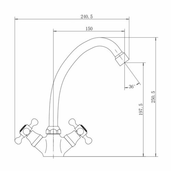 Смеситель для кухни Fashun хром (A4119-2) Смеситель для кухни Fashun хром (A4119-2)