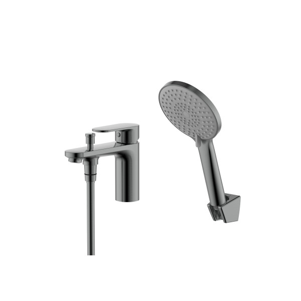 Смеситель на борт ванны Aquatek Ника оружейная сталь (AQ1844BGM) Смеситель на борт ванны Aquatek Ника оружейная сталь (AQ1844BGM)