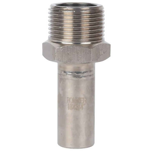 Вставка резьбовая 18х3/4"Н Rommer из нержавеющей стали (пресс) (RSS-0024-001834) Вставка резьбовая 18х3/4"Н Rommer из нержавеющей стали (пресс) (RSS-0024-001834)