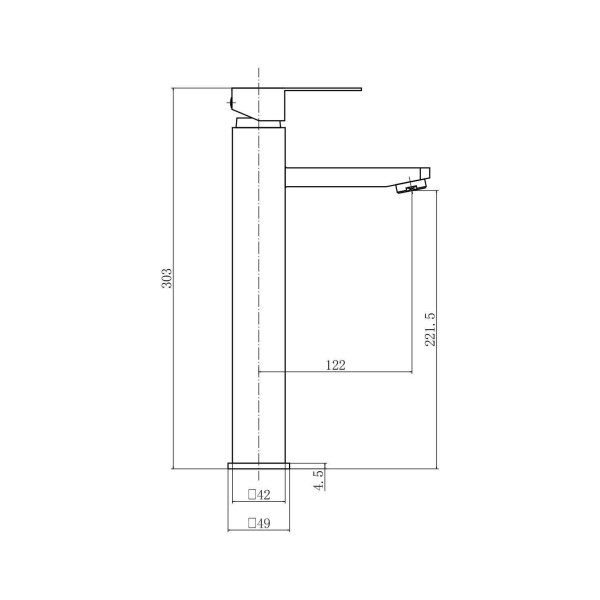 Смеситель для раковины Fashun чёрный (A51202-7)