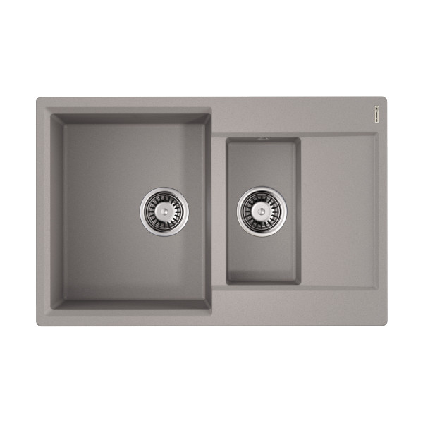 Мойка для кухни врезная Omoikiri Daisen 78-2T-GR Tetogranit/leningrad grey (4993585)