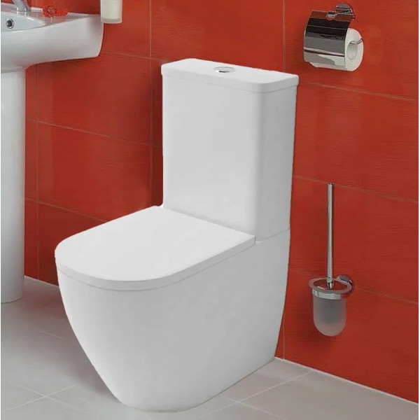 Унитаз напольный Renda безободковый с сиденьем микролифт 615x365x840 (AZ-8693)