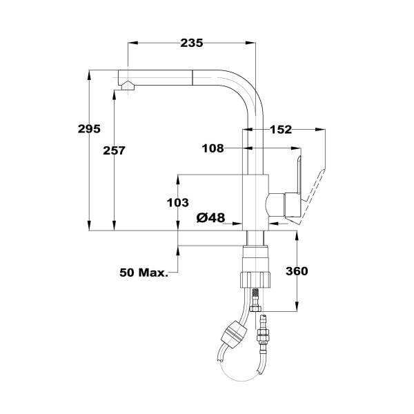 Смеситель для кухни Teka Petra 819386210 Смеситель для кухни Teka Petra 819386210