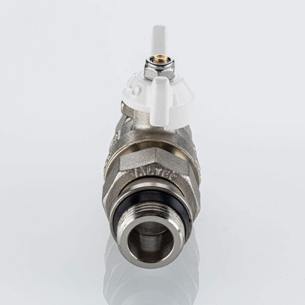 Кран 3/4" шаровый со сгоном Valtec Base-ГОСТ (белая бабочка, o-ring) VT.227S.NRW.05