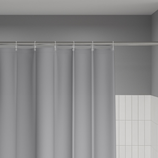 Шторка для ванны текстиль Iddis 200x180 полиэстер светло-серый (BS07P18i11)