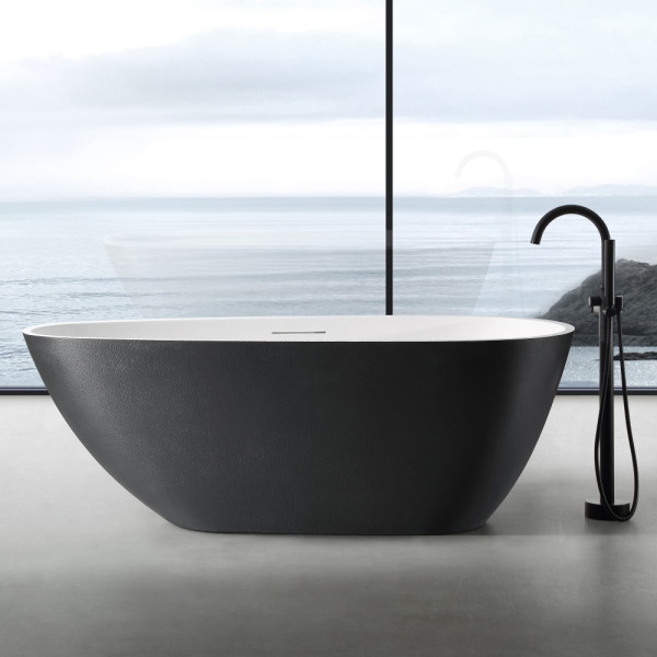 Ванна из искусственного камня Abber Dortmund 170x75 черно-белая матовая (AM9911BW) Ванна из искусственного камня Abber Dortmund 170x75 черно-белая матовая (AM9911BW)