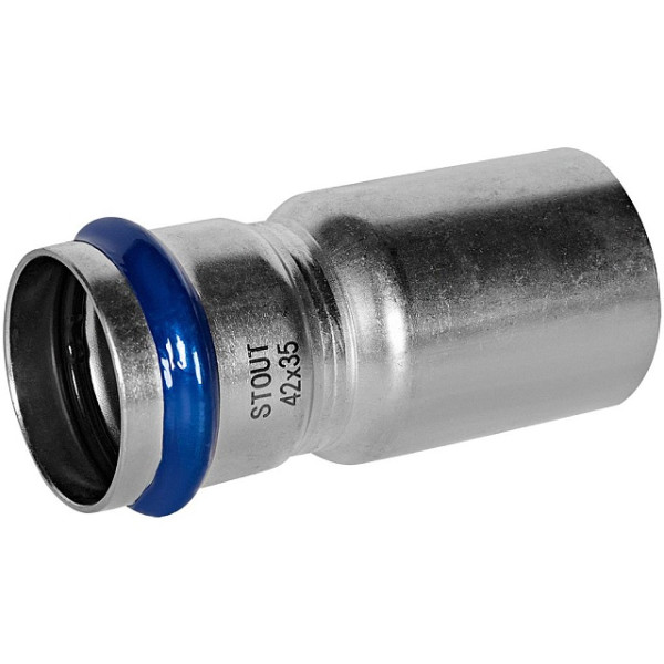 Муфта 42х35 однораструбная Stout SSS-2020 НПр-ВПр (нерж.ст., пресс) SSS-2020-004235 Муфта 42х35 однораструбная Stout SSS-2020 НПр-ВПр (нерж.ст., пресс) SSS-2020-004235