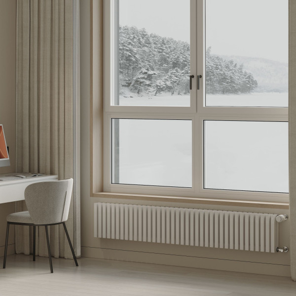Радиатор стальной трубчатый Royal Thermo Shift Q30 VC2030 (32 секции) ниж. подкл. (белый RAL 9016) (Q30-VC2030.32.9016)