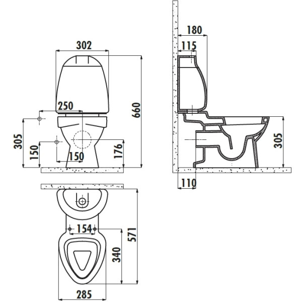 Бачок для унитаза Creavit Cucuk белый (CK400-00CB00E-FF00)