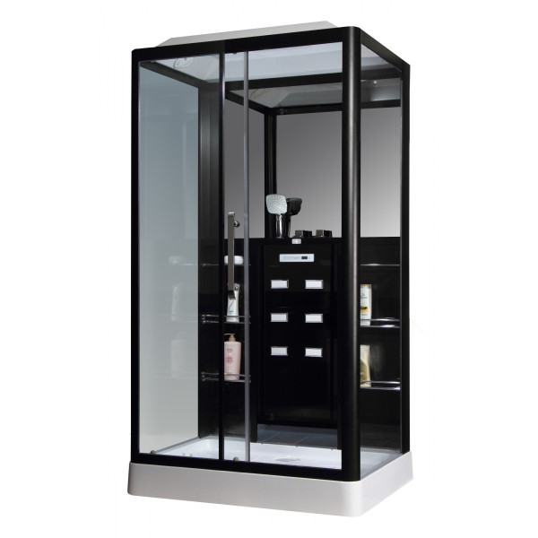 Душевая кабина Loranto Selak 150x90 стекло прозрачное, профиль черный (00054493) Душевая кабина Loranto Selak 150x90 стекло прозрачное, профиль черный (00054493)