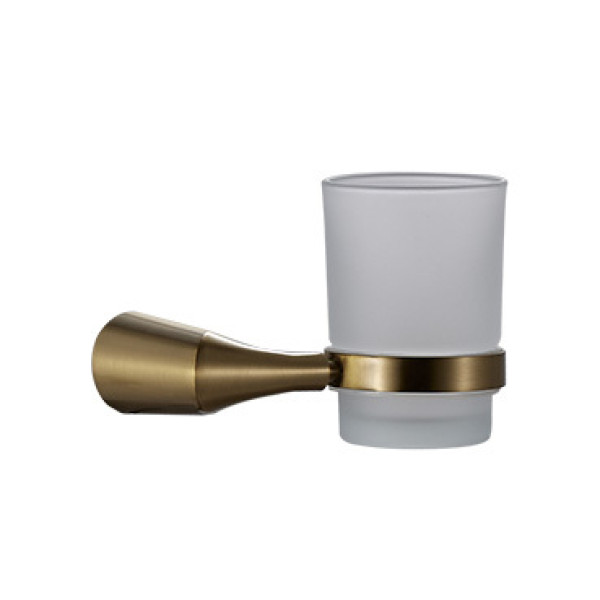 Стакан Fashun из матов. стекла L=137 мм H=96 мм PVD цинк. сплав + сталь бронза (A1806-21)