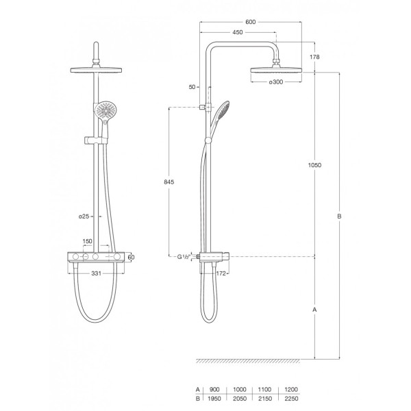 Душевая система Roca Frosty хром (A5A9J09C00)