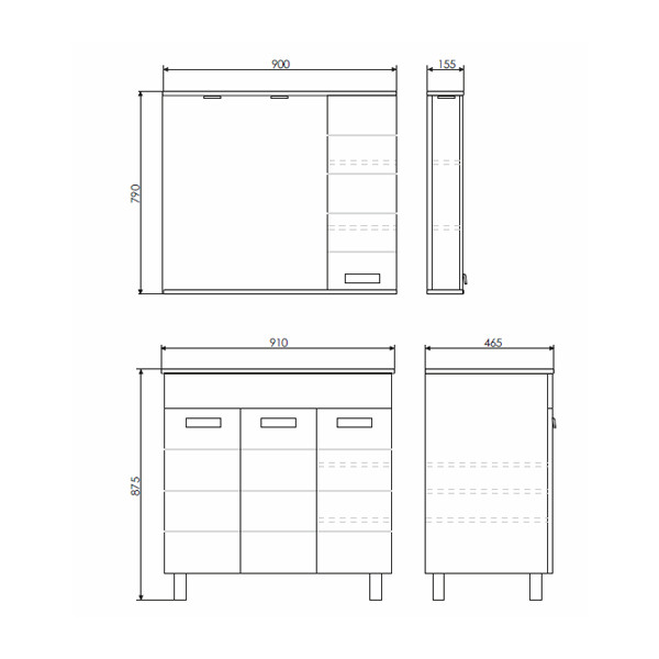 Тумба напольная Comforty Модена М 910x875x465 белый матовый с раковиной (00-00001485) Тумба напольная Comforty Модена М 910x875x465 белый матовый с раковиной (00-00001485)