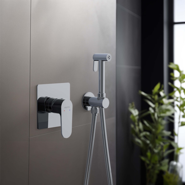 Смеситель с гигиеническим душем Aquatek Оберон хром (AQ1219CR) Смеситель с гигиеническим душем Aquatek Оберон хром (AQ1219CR)