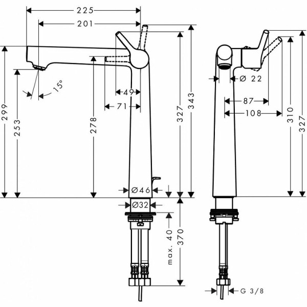 Смеситель для раковины Hansgrohe Talis S 250 хром (72115000)