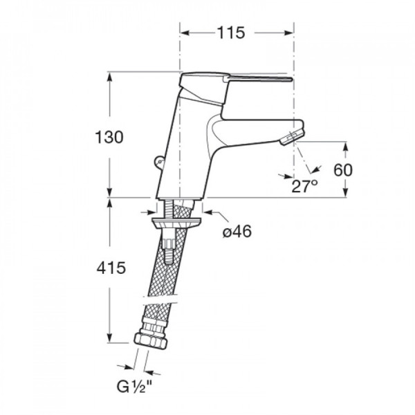Смеситель для раковины Roca Mitos хром (7.5A31.8.1C0.M) Смеситель для раковины Roca Mitos хром (7.5A31.8.1C0.M)