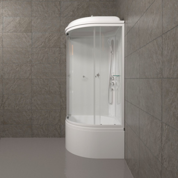 Душевая кабинаTriton Ультра 90x90 стекло прозрачное, профиль белый (DK320)