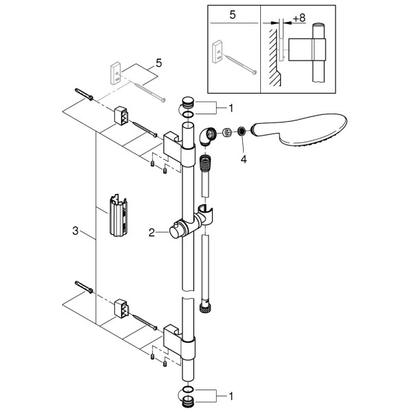 Душевой гарнитур Grohe Smartactive (хром)