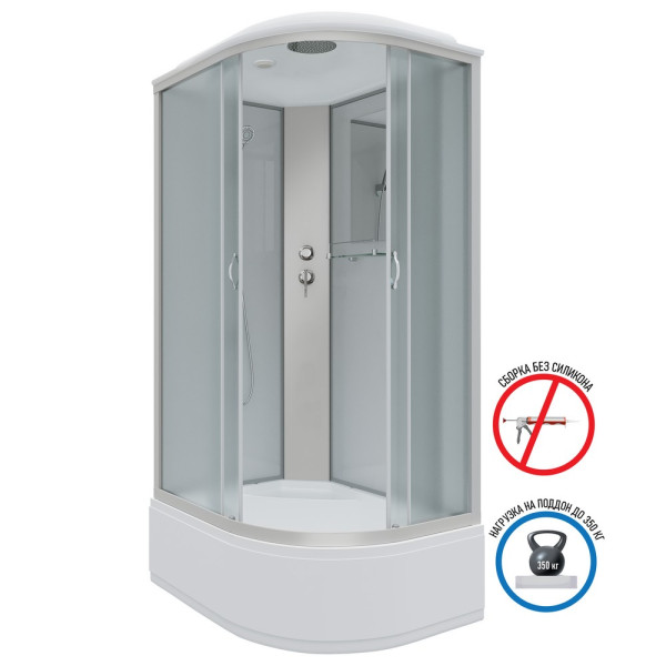 Душевая кабина Classic 80x120 стекло матовое, профиль хром матовый (NG-2310-14L) Душевая кабина Classic 80x120 стекло матовое, профиль хром матовый (NG-2310-14L)