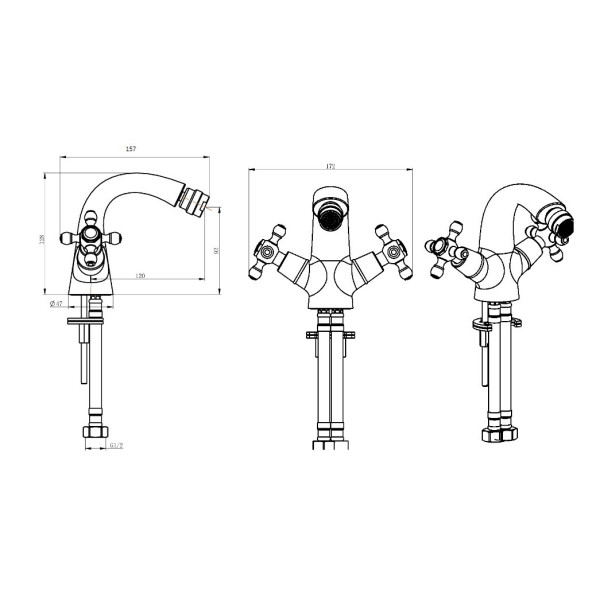 Смеситель для биде Boheme Сamelia хром (276-Camelia) Смеситель для биде Boheme Сamelia хром (276-Camelia)