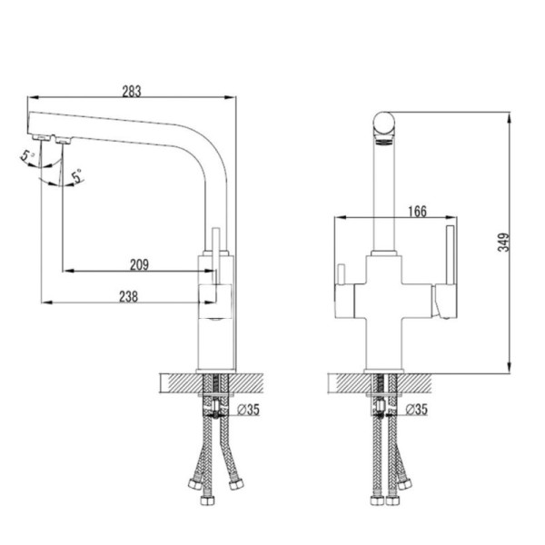 Смеситель для кухни G.lauf хром (GEP18-A076)