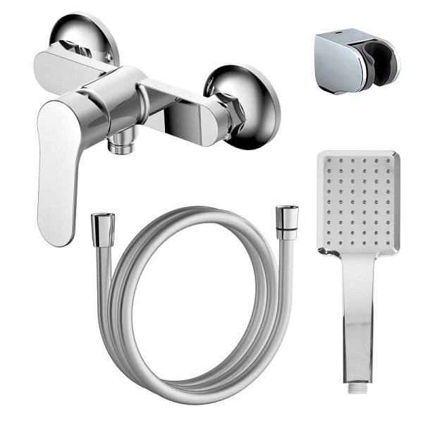 Смеситель для душа Azario Elvis с душевым комплектом хром (AZ-WWK338155C)