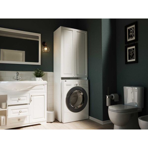 Шкаф напольный 1Marka Wall Classic 670*410*1980 белый (У79534) Шкаф напольный 1Marka Wall Classic 670*410*1980 белый (У79534)