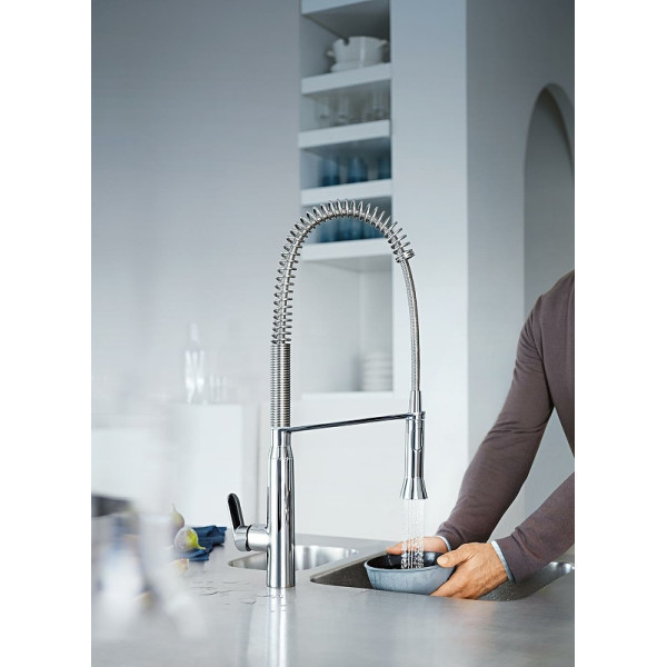 Смеситель для кухни Grohe K7 с выдвижным изливом хром (31379000) Смеситель для кухни Grohe K7 с выдвижным изливом хром (31379000)