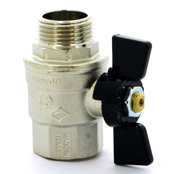 Кран Bugatti 1" ВН шаровый Oregon 307 (черная бабочка) (03070070)